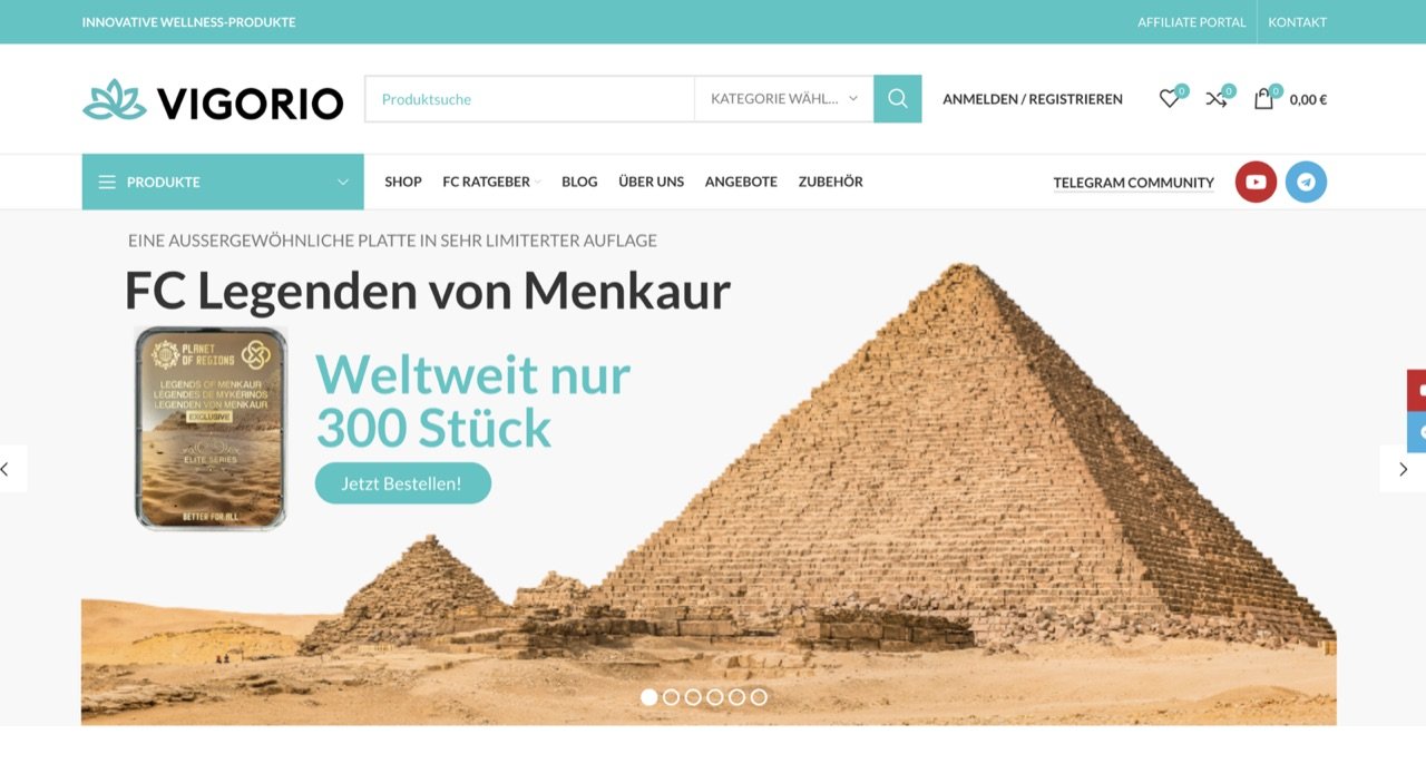 Onlineshop VIGORIO – betreut von Schnelldigital
